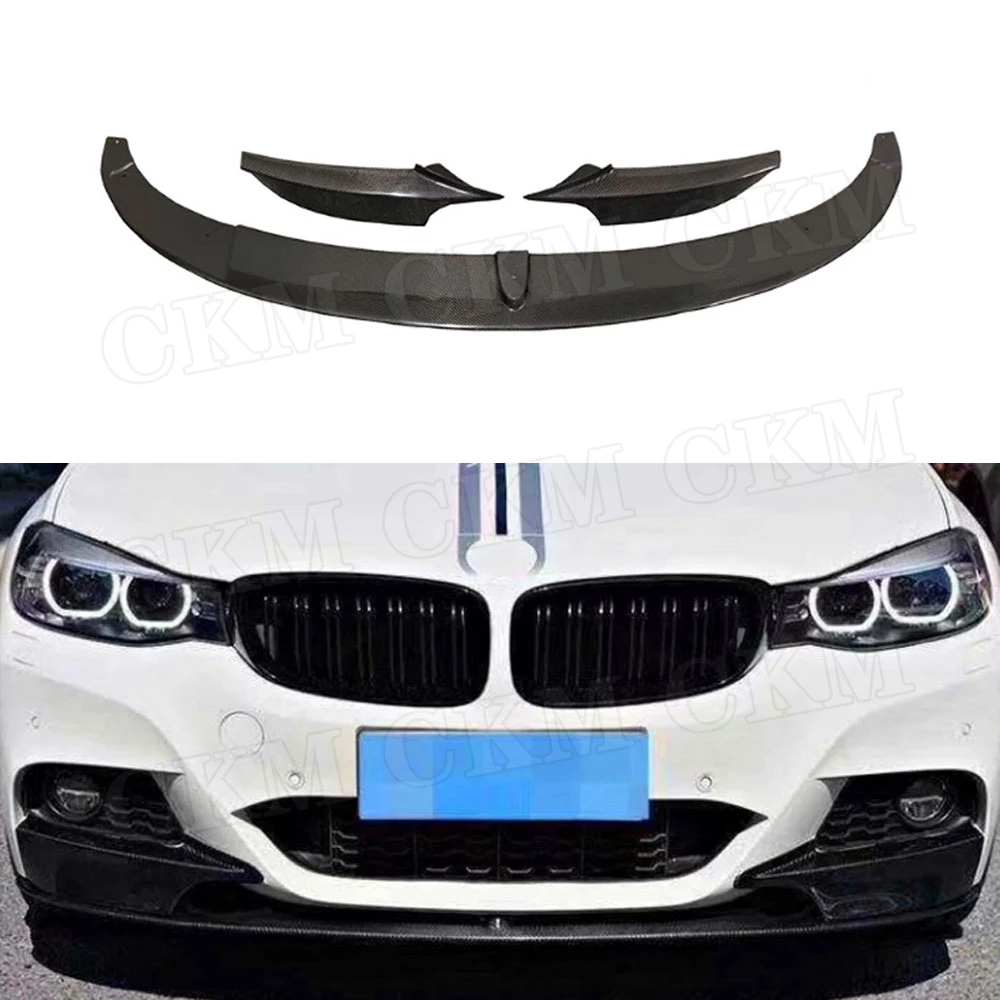 3 шт. углеродное волокно передний бампер спойлер разделители фартук для BMW F34 GT M