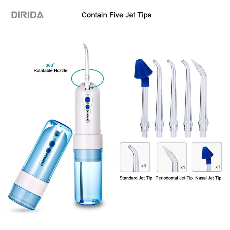 DIRIDA Новый портативный беспроводной электрический ирригатор для полости рта 200 мл