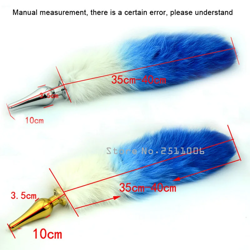 Новинка нержавеющая сталь 3 цвета искусственный Лисий хвост металлическая