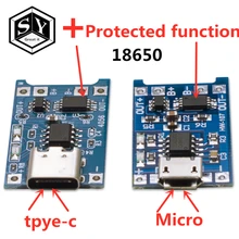 1 шт. Great IT 5V 1A Micro USB 18650 type-c литиевая батарея зарядная плата модуль+ защита двойные функции TP4056 18650