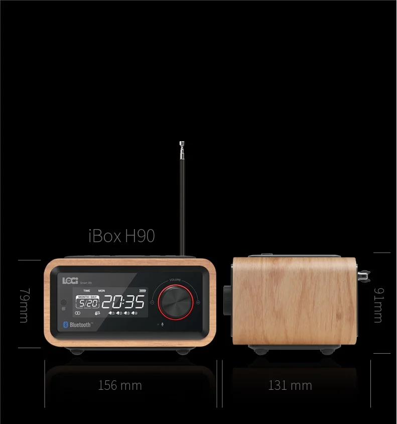 EStgoSZ Ретро деревянный радиоприемник Bluetooth динамик сабвуфер FM Поддержка Будильник AUX TF карта USB диск с пультом дистанционного управления