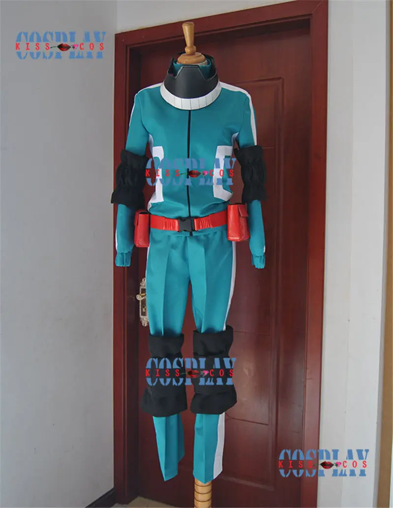 Костюм для косплея Midoriya Boku no My Hero Akademia Izuku зеленая боевая одежда Deku полный