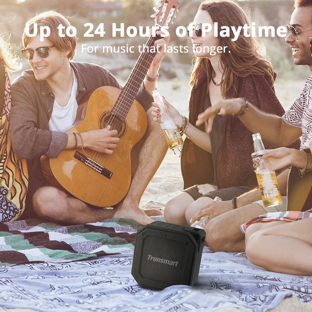 Tronsmart Groove Bluetooth Динамик силы мини Колонка Портативный Динамик s IPX7 Водонепроницаемый для компьютера MP3 с 24 часов проигрывания