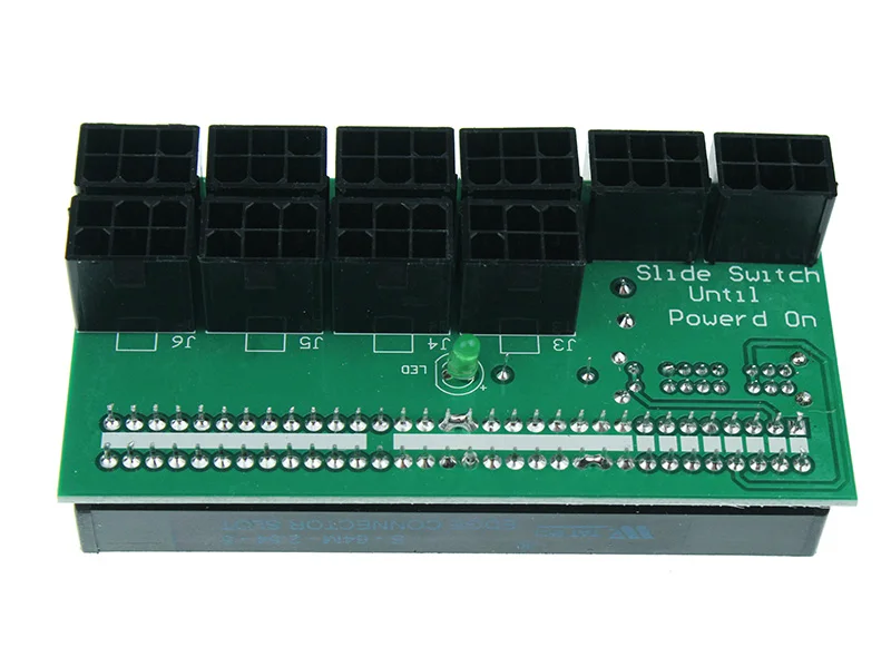 Горячая продажа ETH ZEC 12V GPU/PSU адаптер питания для майнинга Breakout Board 18AWG PCI E 6Pin до 6 + 2Pin