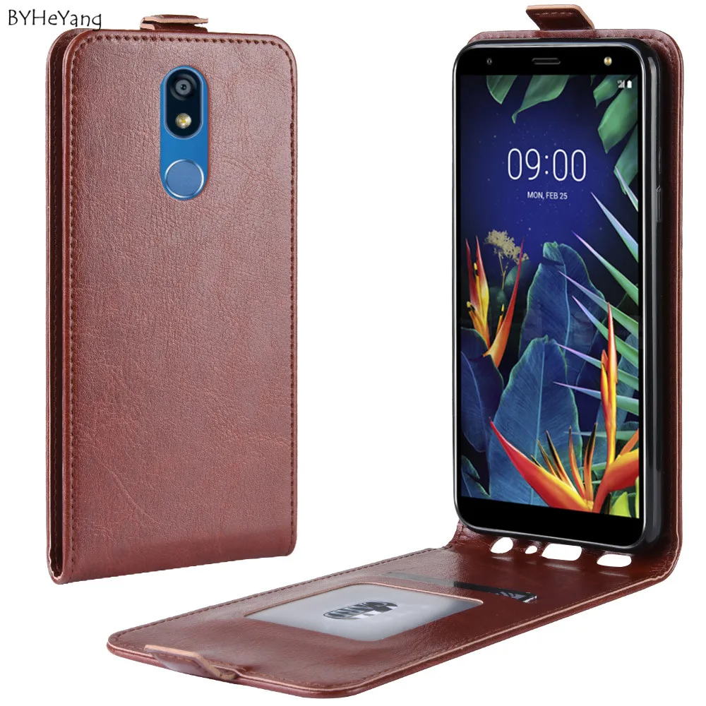 Винтажная кожаная + Мягкая силиконовая задняя крышка из ТПУ для LG K40 чехлы