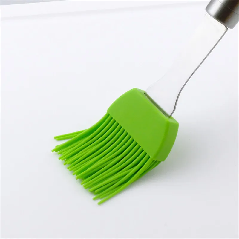 New Stainless steel handle Silicone Pastry Brush Baking BBQ Cake Oil Cream Cooking Basting Tools Kitchen Accessories |