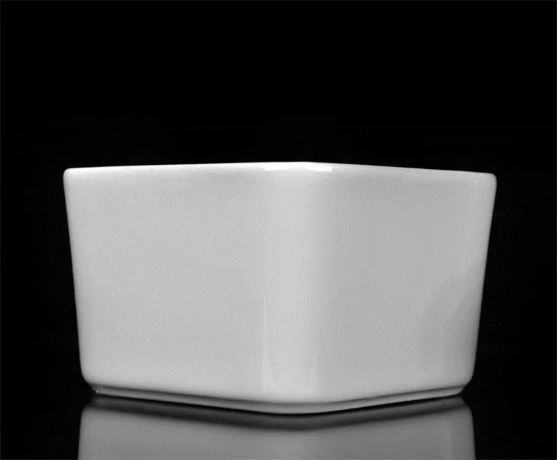 Простая белая керамическая оригинальная настольная прямоугольная для мяса