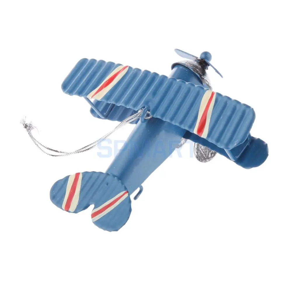 Коллекционная модель металлического самолета Biplane Plane Toy String Hanging Decoration|Вертолеты