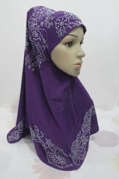 H968 последние мусульманских один piecehijab со многими стразами, исламский шарф, быстрая
