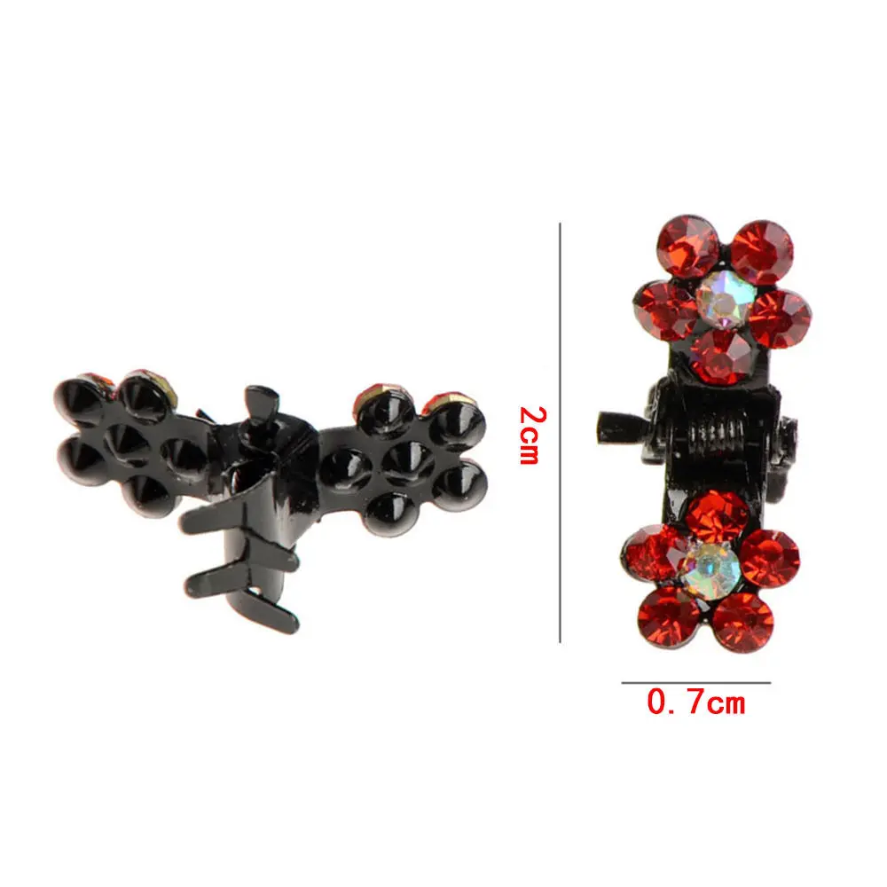 

12PCS Girl lady Crystal Flower Mini Hair Claw Clamp Hair Clip Hair Pin Ho