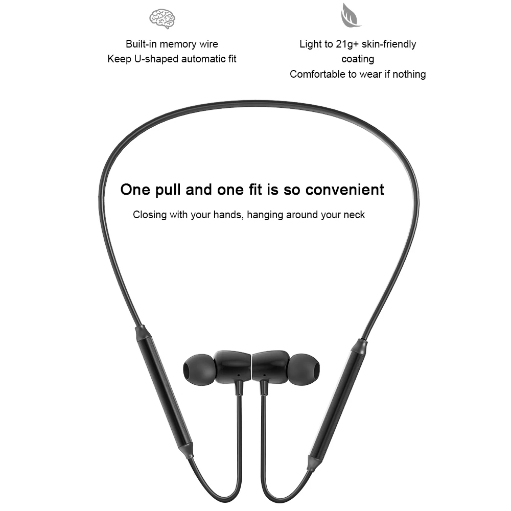 Q5 наушники беспроводные шейные Bluetooth Наушники Стерео шумоподавление Спортивная