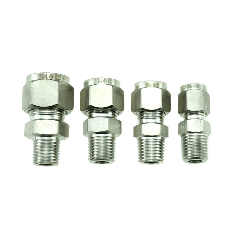 Компрессионный фитинг с двойным наконечником SS304 6 мм 8 10 12 трубка OD x 1/8 &quot1/4&quot 3/8