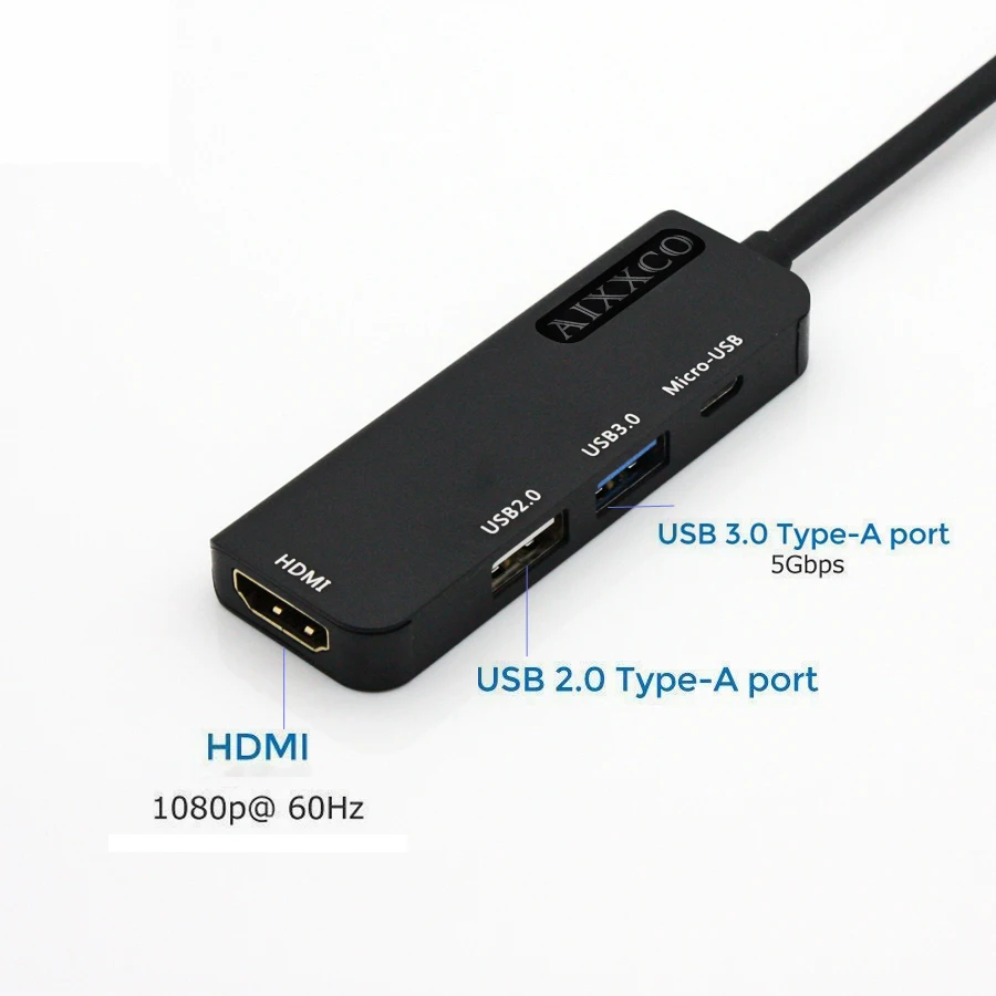 AIXXCO USB C концентратор USB-C до 3 0 HDMI портом Thunderbolt адаптер для MacBook samsung S9 huawei P20 Коврики