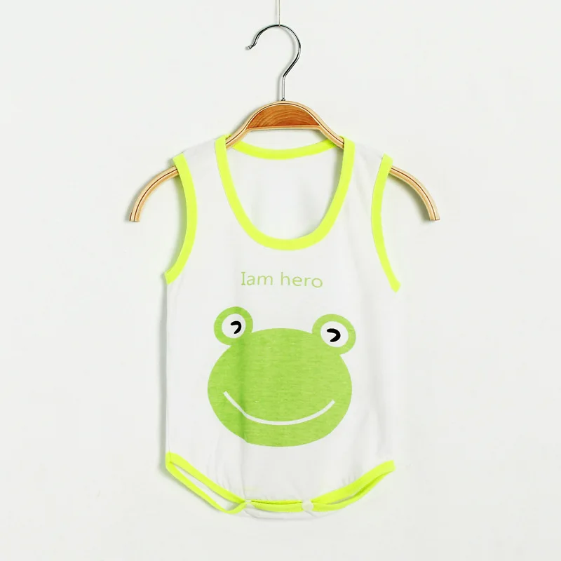 

Lovely Newborn Baby Boys Girls Sleeveless One-piece Playsuit Spring Summer Outfits Print jumpsuit Crawling clothing Kids Gifts