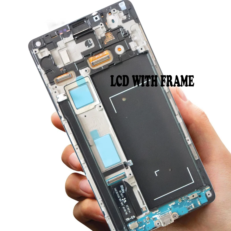 ORIGINAL SUPER AMOLED LCD with frame for SAMSUNG GALAXY Note 4 N910F Display Touch Screen Digitizer Assembly | Мобильные телефоны и
