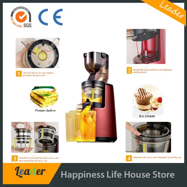 Профессиональный широкий рот целые плоды соковыжималка машина с кувшином и