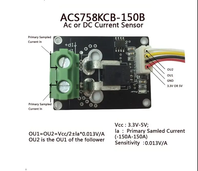 ACS758KCB-150B AC and DC Current Sensor module | Электронные компоненты и принадлежности