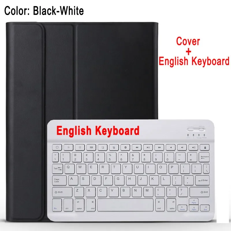 English Keyboard Bluetooth клавиатура чехол для huawei Mediapad M5 Lite 10 10,1 BAH2-W09 BAH2-L09 BAH2-W19 Чехол клавиатура для huawei M5 10,1 крышка - Цвет: English Keyboard
