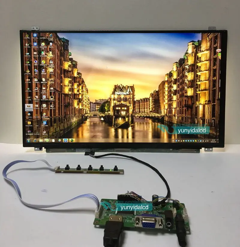 17.3 inch 1920*1080 IPS Screen Display HDMI+VGA Driver Board LCD Panel Module Monitor Laptop PC Raspberry Pi 3 Car - купить по