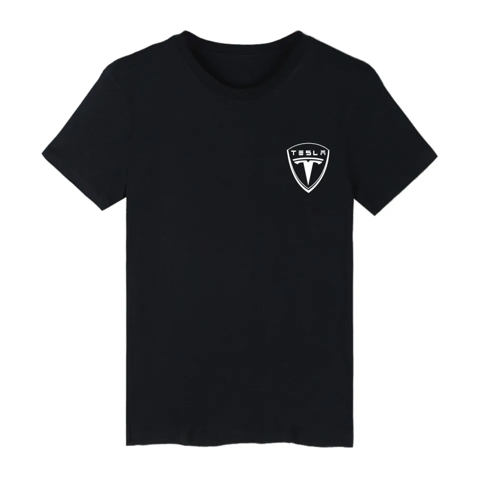 Tesla Motors Mens T Shirts Summer Funny Short Sleeve and T-shirt Men Casual in Plus Size Tee Shirt Long 4XL | Мужская одежда