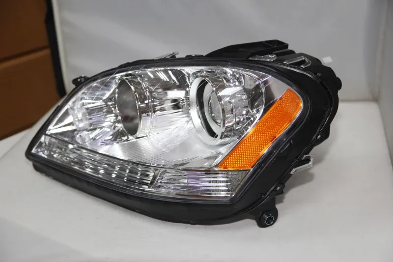 Для Mercedes-Benz W164 ML280 ML320 ML350 светодиодный головной свет 2005 2006 2007 2008 год передние фары с желтым отражателем