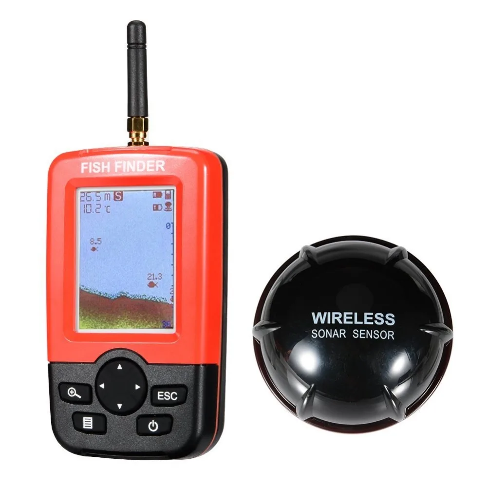 Портативный рыболокатор беспроводной Sonar Датчик эхолот Fishfinder для озера море