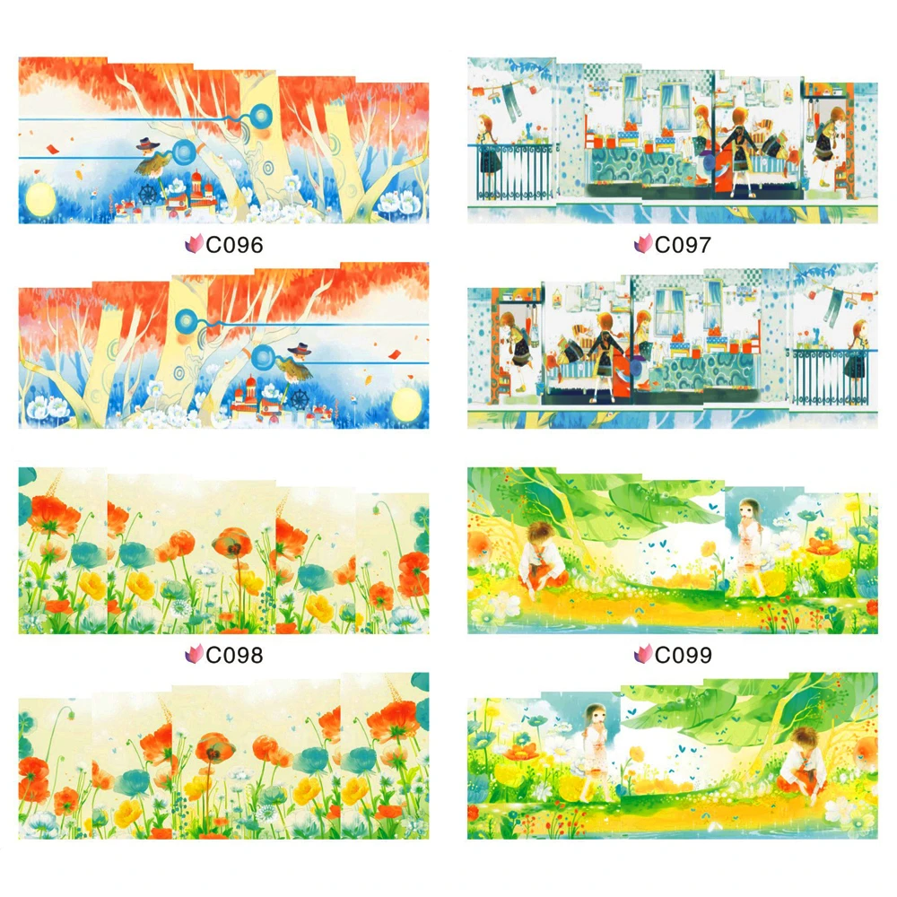 Переводные наклейки на ногти дизайн ногтей переводные воду цветы рыбы бабочки