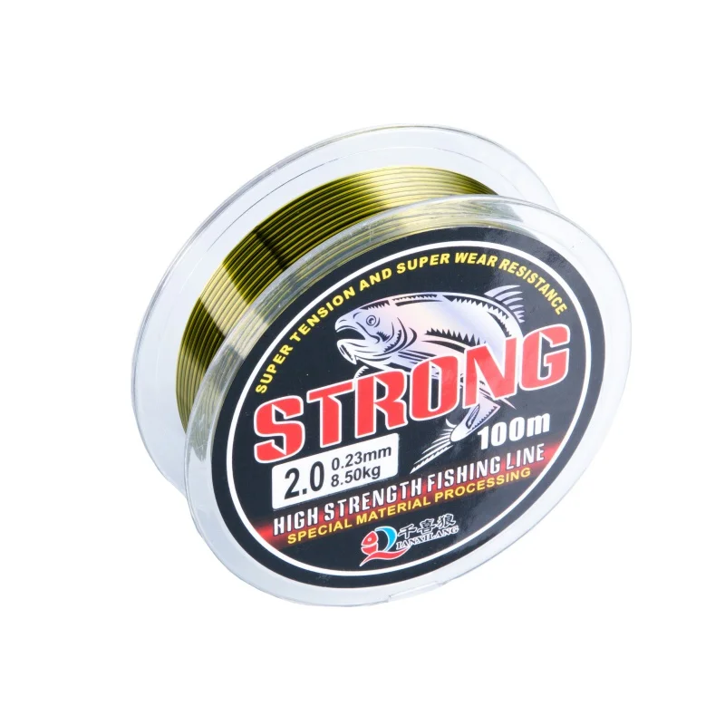 

100m Fluorocarbon Yellow Fishing Line Leader Strong Wire Fishing Cord Accessories the Flurocarbone Winter Rope Fly Fishing Lines