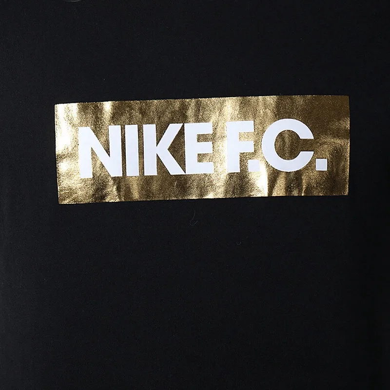 Оригинальный Новое поступление NIKE FC сухой Тройник Золотой блок мужские футболки