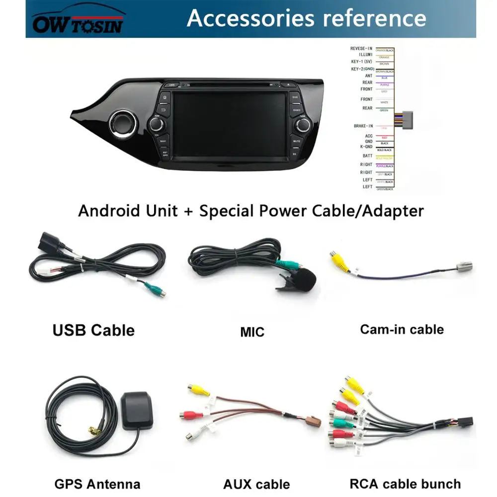 Автомобильный DVD-плеер 8 "IPS 1280*720 8Core 4G RAM + 64G ROM Android 9 0 для KIA CEED 2013 2014 2015 2016 DSP радио