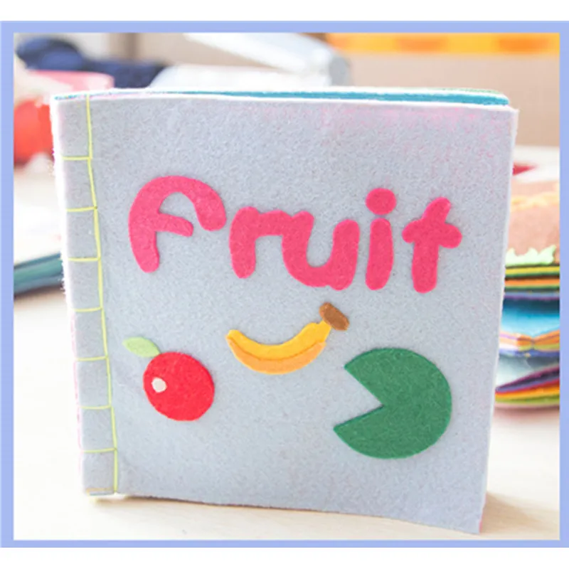 Fruit Book Новая игольчатая войлочная книга с животными для мам, швейные Игрушки для малышей, детская книга для раннего образования, войлочные наборы, книга с картинками, моя первая книга - Цвет: Fruit Book