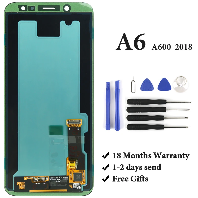 1PCS OEM quality For A6 2018 lcd display for mobile phone A600 A600F/DS A600G/DS lcd screen assembly replacement