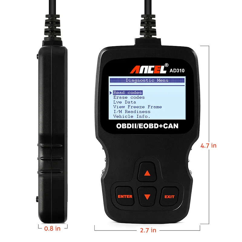 Ансель AD310 OBDII Универсальный Авто Scannner код читателя диагностический сканер