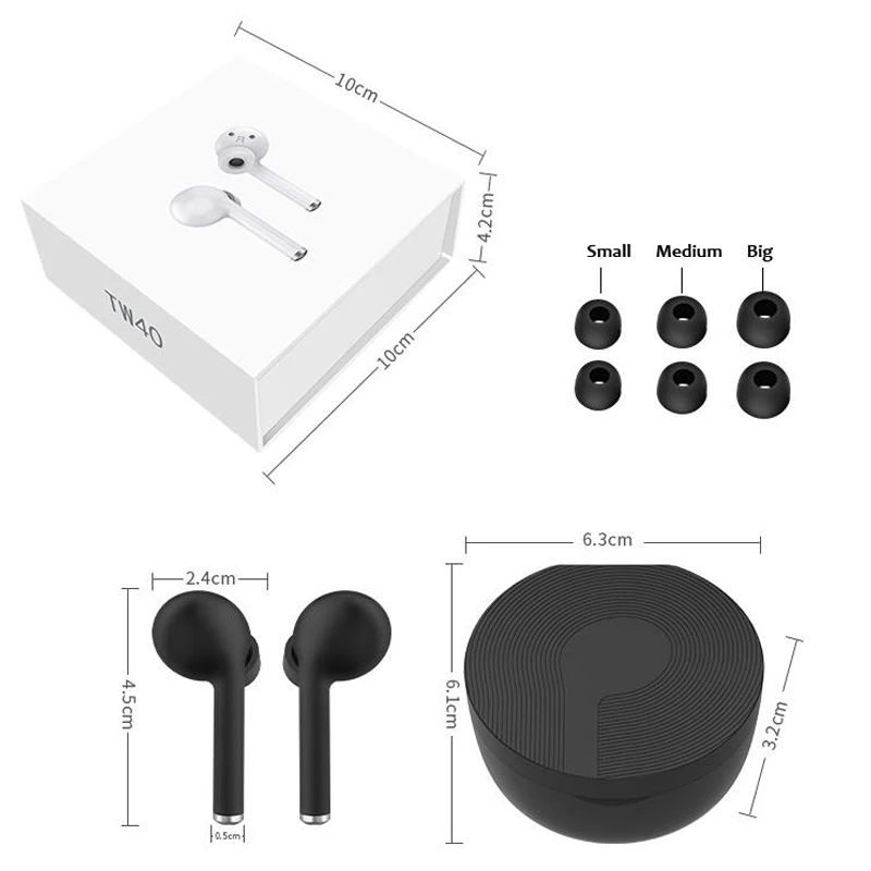 TW40 TWS Беспроводные Bluetooth 5 0 наушники стерео HiFi звуковая гарнитура со встроенным HD