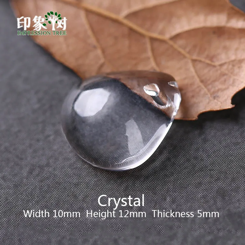 Crystal 10pcs Стеклянные кабошоны в форме капли, 10 шт., 10х12 мм, кристаллические бусины в форме цветущих цветков и лепестков цвета опала ручной работы для изготовления ювелирных украшений, модель 16015 - Цвет: Crystal 10pcs
