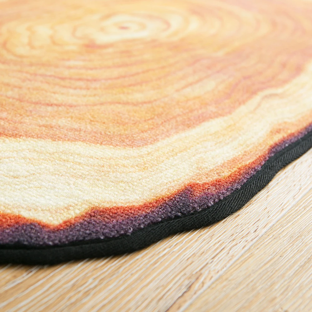 Bedroom Floor Mat Environmental Rectangle Repeatable Skid Resistant Kitchen Sofa Tree Rings | Дом и сад