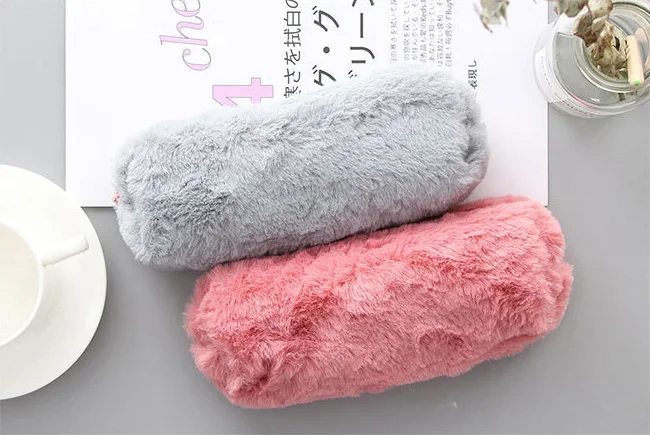 Корейский креативный пенал Kawaii плюшевый пенал сумка большой емкости твердые милые школьные принадлежности материалы канцелярские подарки