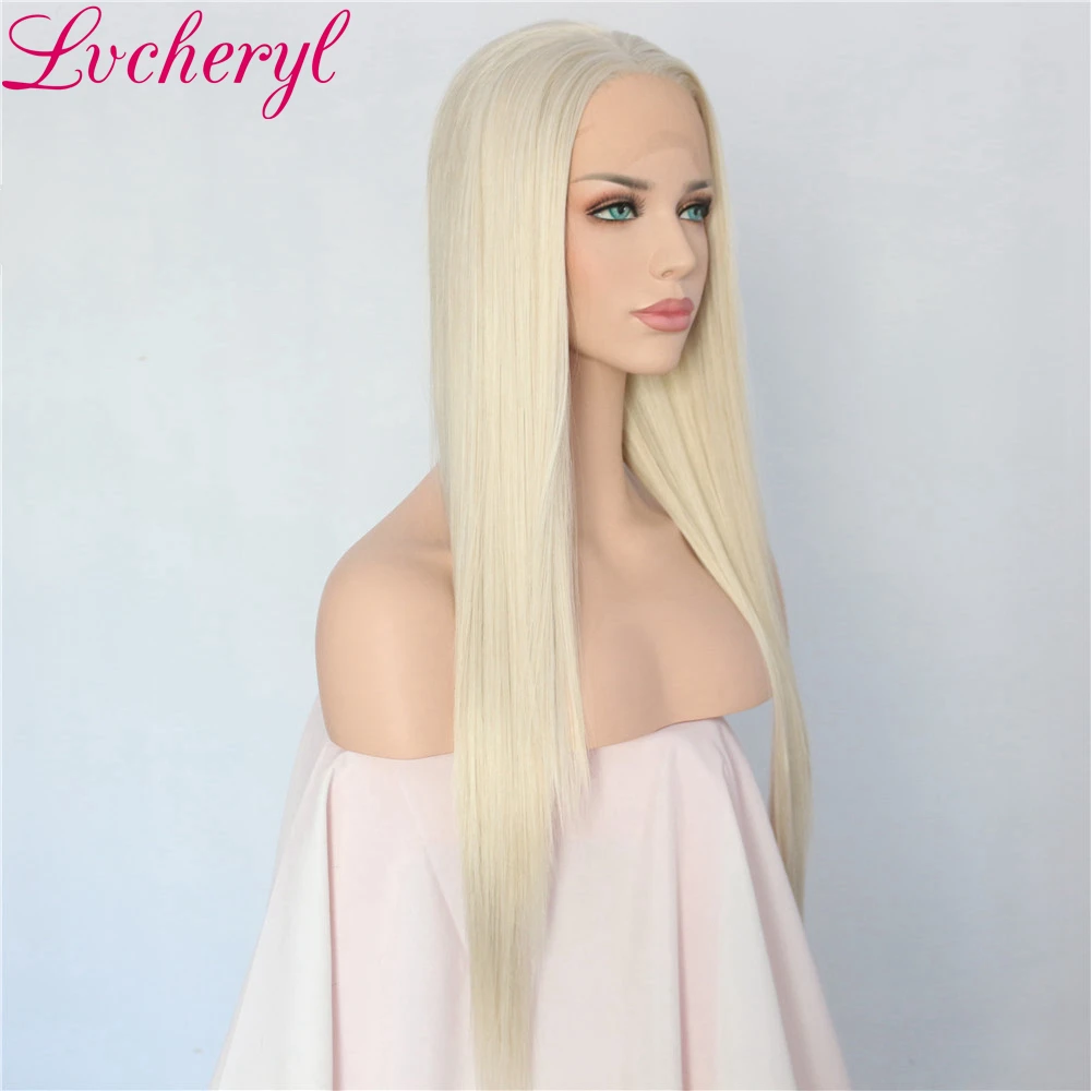 Парик Lvcheryl с длинными прямыми волосами блонд термостойкий без клея|wigs for white women|wig