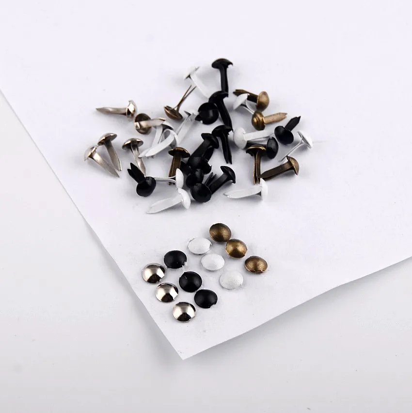 Бесплатно shipping-500pcs Смешанная Пастель Круглый штифтики для скрапбукинга, Украшение 9x5 мм D3054