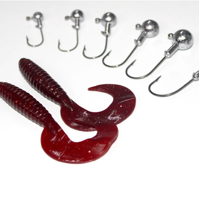 

Original Color Fish Lead Headed Jigs Hook 1.8g-20g Fishing Soft Worm Lure Baits Jig Head FishHooks Lot 10 Pieces