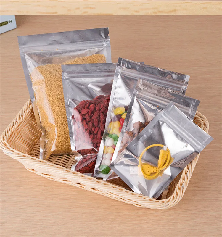 100 шт./1 лот Алюминий Фольга Bag13* 7cm-18*26 см гайки& конфеты и Чай& Snack алюминиевая фольга Кухня упаковка и само-герметизирующий пакет