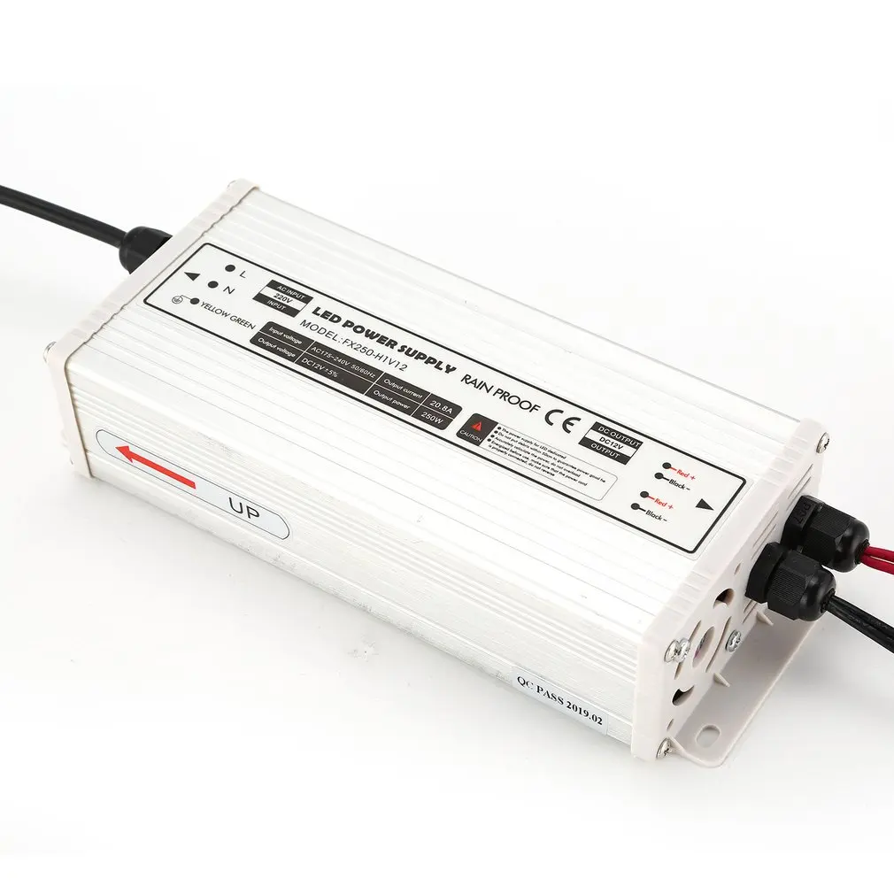 Водонепроницаемый DC 12V 250W Светодиодный переключатель питания ток вольт адаптер
