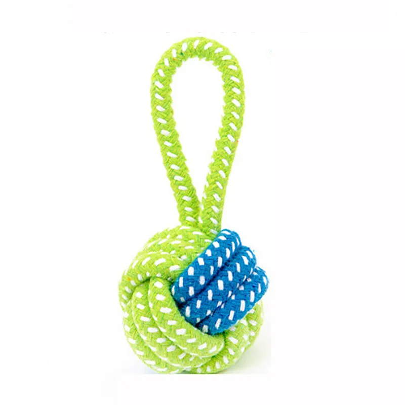 

Dog Cat Toy Dog Chews Cotton Rope Knot Ball Grinding Teeth Odontoprisis Pet Toys Large Small Dogs Drop Ship