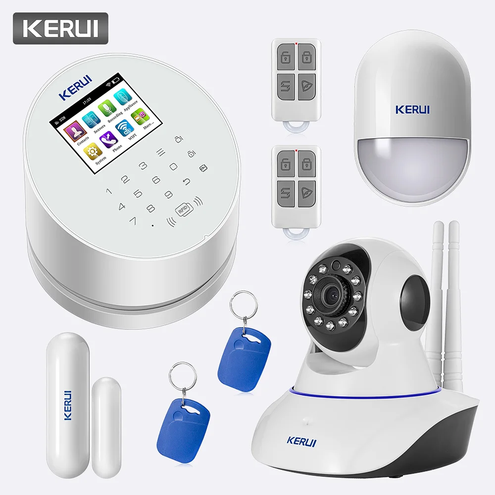 KERUI W2 GSM Wifi PSTN сигнализация системы безопасности дома 433 МГц домашняя охранная с IP