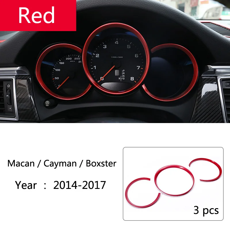 Red Приборная панель автомобиля декоративная светящаяся гирлянда крышка рамка отделка наклейки для Porsche Macan Cayman Boxster Panamera Cayenne аксессуары - Название цвета: Red