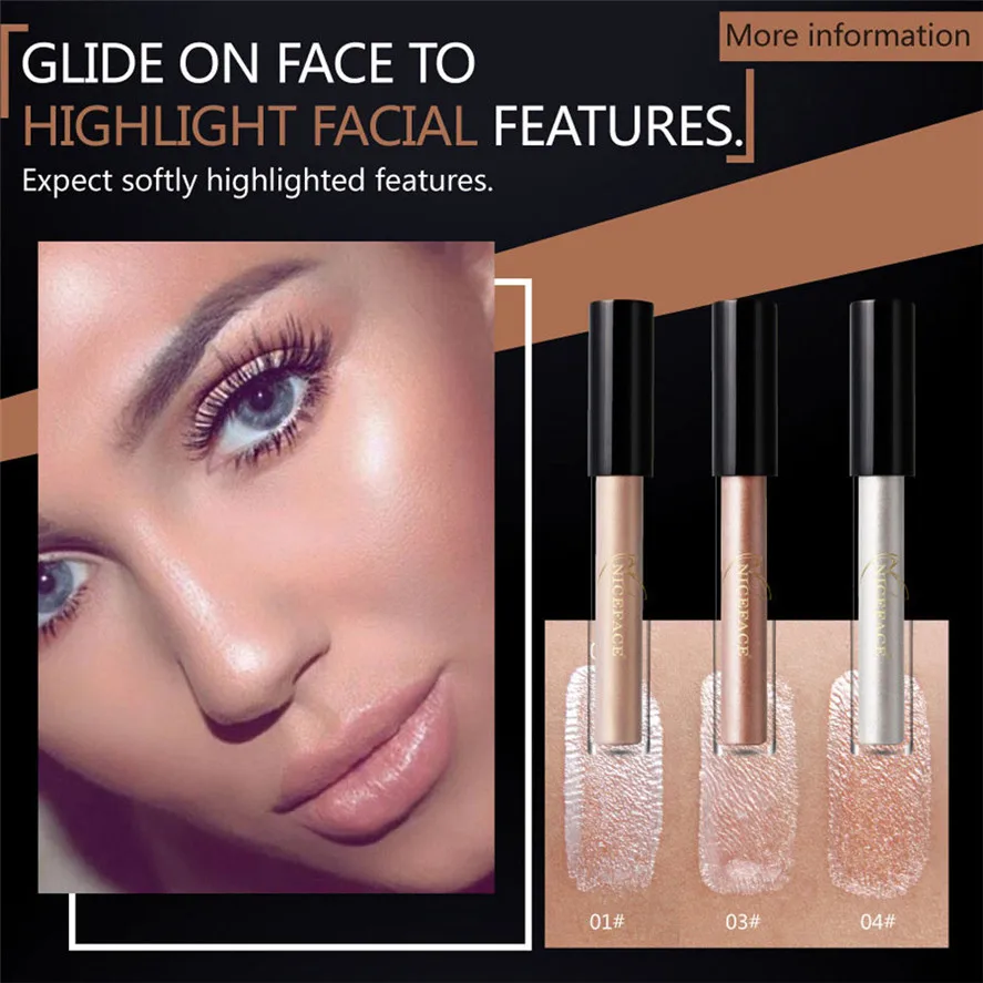 Новинка ЖИДКИЕ ТЕНИ для макияжа NICEFACE 5 шт. дымчатые тени век шелковистые яркие