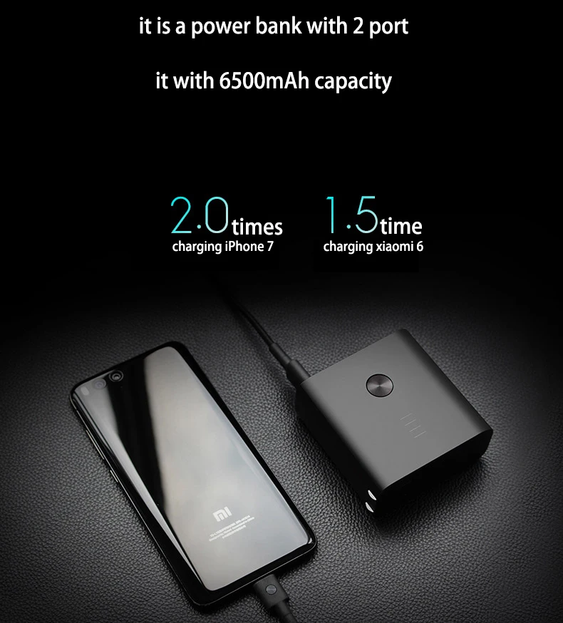 Xiaomi ZMI power Bank+ зарядное устройство 6700mAh Quick Charge 3,0 поддерживает двустороннее быстрое зарядное устройство power bank для Xiaomi iPhone samsung