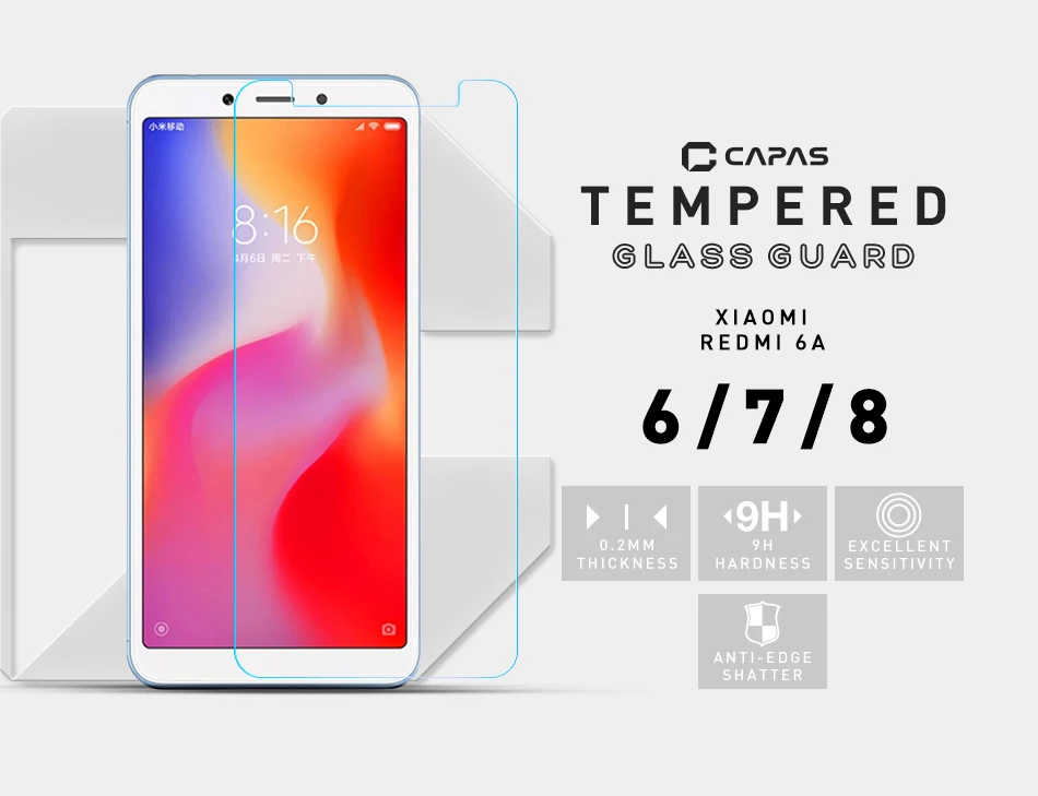 Redmi 6A защита экрана 6 закаленное стекло оригинальные capas прозрачная