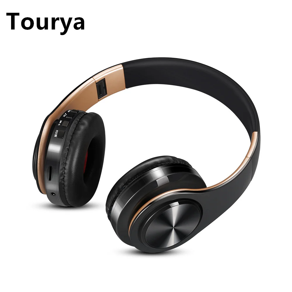 Tourya беспроводные наушники Bluetooth складные музыкальные стерео с микрофоном для ПК