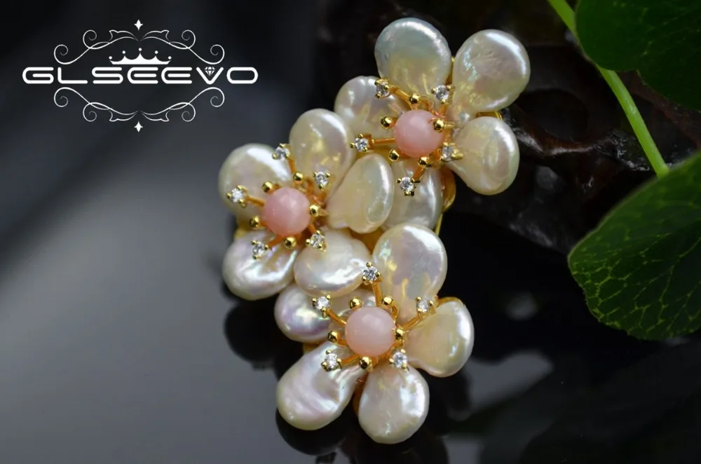 XlentAg натуральная пресная вода барокко Жемчуг цветок брошь булавка для женщин